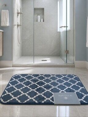Baroque Velvet Memory Foam Bath Mat